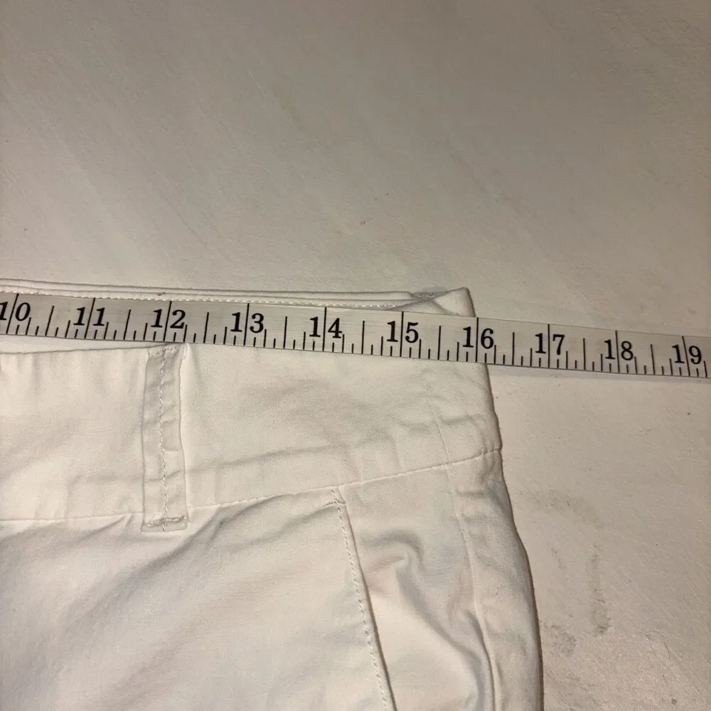 J.CREW Women's White Chino Shorts Size 6 Cotton Classic Fit Pockets